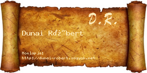 Dunai Róbert névjegykártya